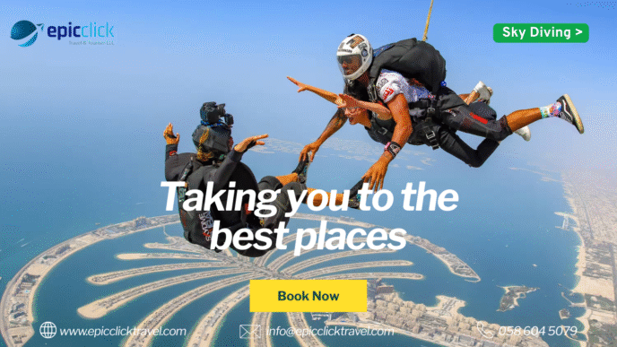 skydiving over the Palm Jumeirah