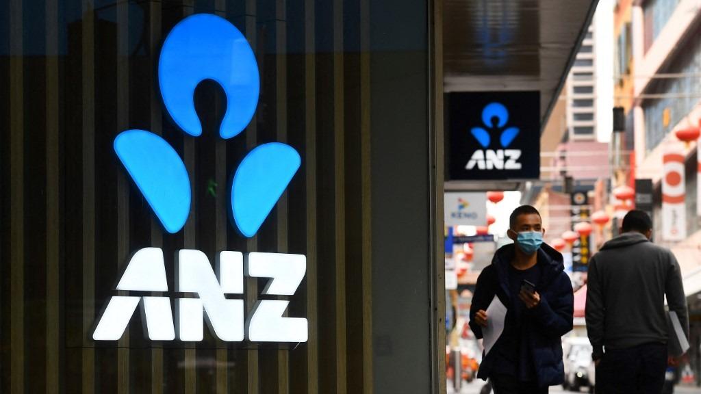 An ANZ bank branch sign