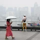 Singapore skyline shrouded in haze